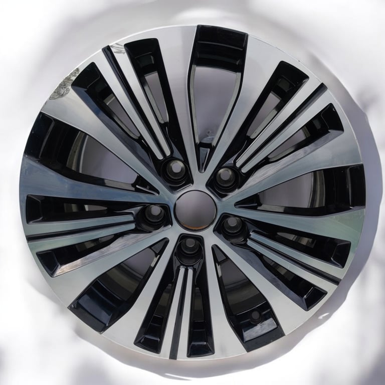 1x Alufelge 16 Zoll 6.5" 5x114.3 44ET Glanz Schwarz 403007870R Renault Zoe