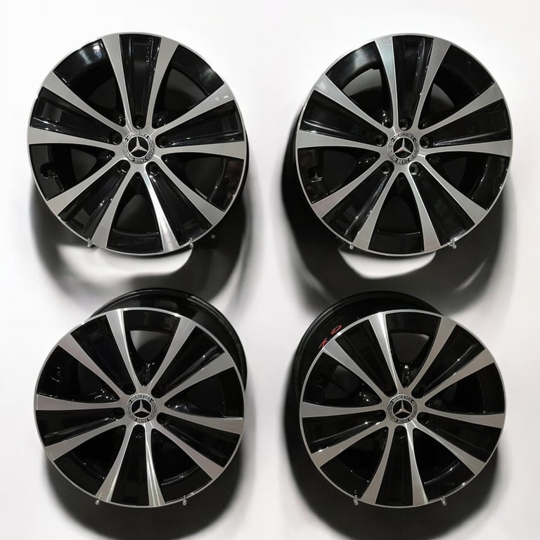 4x Alufelge 18 Zoll 8.0" 5x112 43ET Glanz Schwarz A2134013700 Mercedes-Benz W213