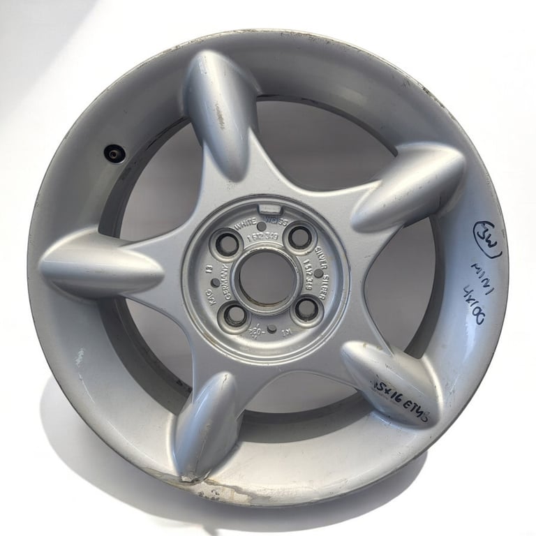 1x Alufelge 16 Zoll 6.5" 4x100 48ET Glanz Silber Mini R52 R50 R53 Rim Wheel