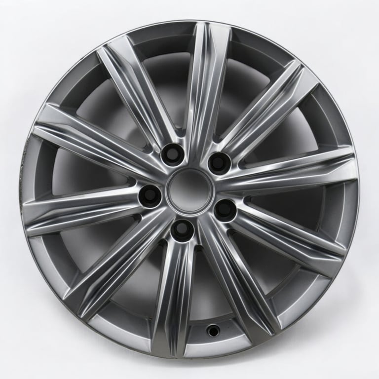 1x Alufelge 17 Zoll 6.5" 5x112 52ET Glanz Silber 5TA601025 VW Rim Wheel FEL7184295328ho