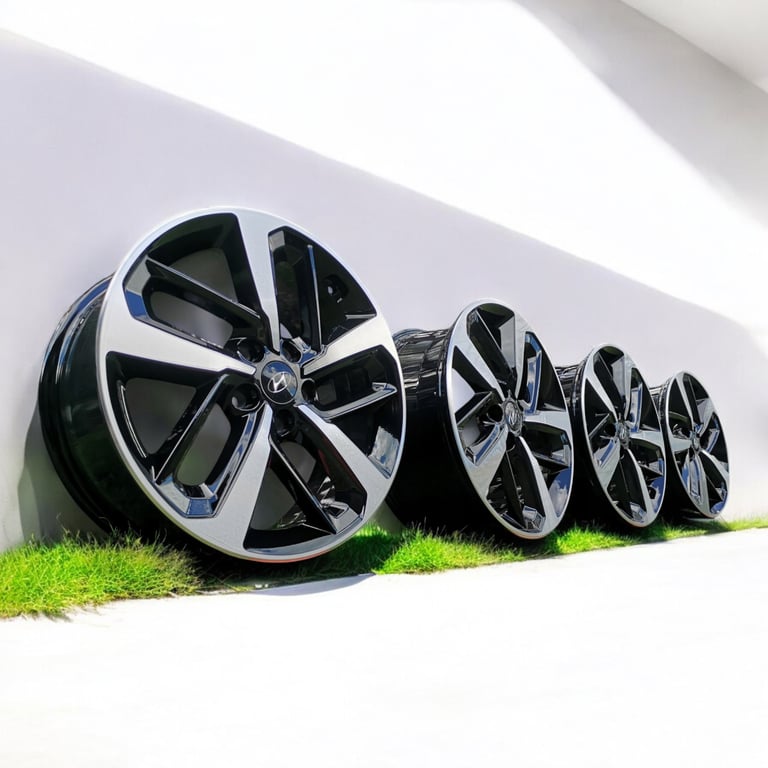 4x Alufelge 18 Zoll 7.5" 5x114.3 52ET Glanz Schwarz 52910-J9300 Hyundai Kona