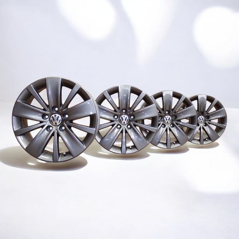 4x Alufelge 16 Zoll 6.5" 5x112 33ET Glanz Grau VW Sharan Rim Wheel FEL1255411742fl