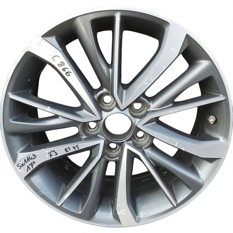 1x Alufelge 17 Zoll 7.0" 5x114.3 45ET HL3104-11GY02 Toyota Avensis Rim Wheel FEL2741863017cu