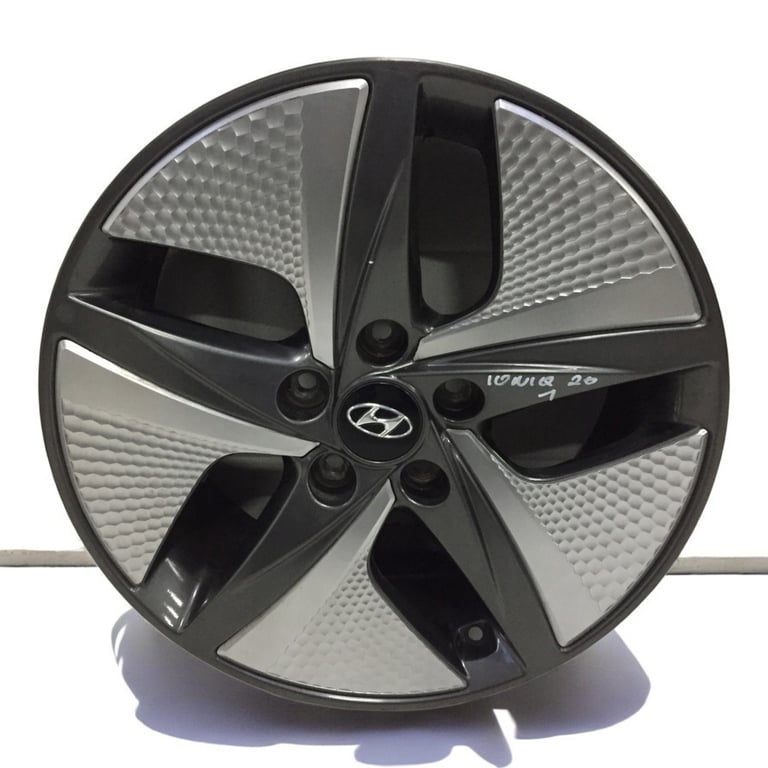 1x Alufelge 17 Zoll 7.0" 5x114.3 53ET Glanz Schwarz 52910-G2600 Hyundai Ioniq