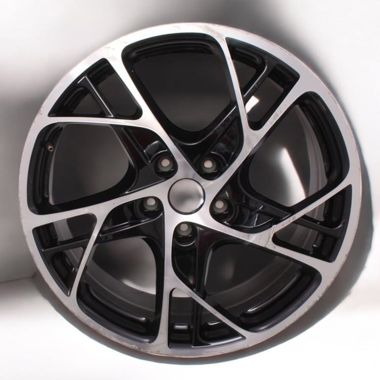 1x Alufelge 19 Zoll 5x114.3 65ET Glanz Schwarz Renault Rim Wheel