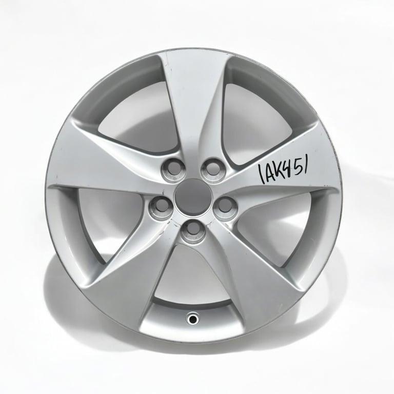 1x Alufelge 16 Zoll 6.0" 5x100 45ET Glanz Silber PW457-4700 Toyota Corolla FEL3451182460bx