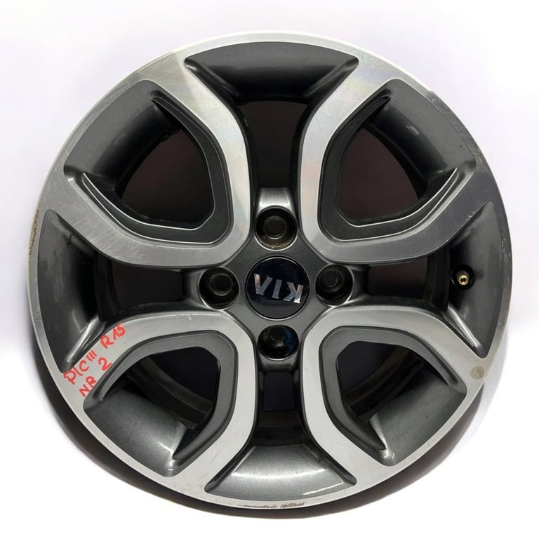 1x Alufelge 15 Zoll 6.0" 4x100 51ET Glanz Graphit 52910-G6300 Kia Picanto FEL1479653468jk
