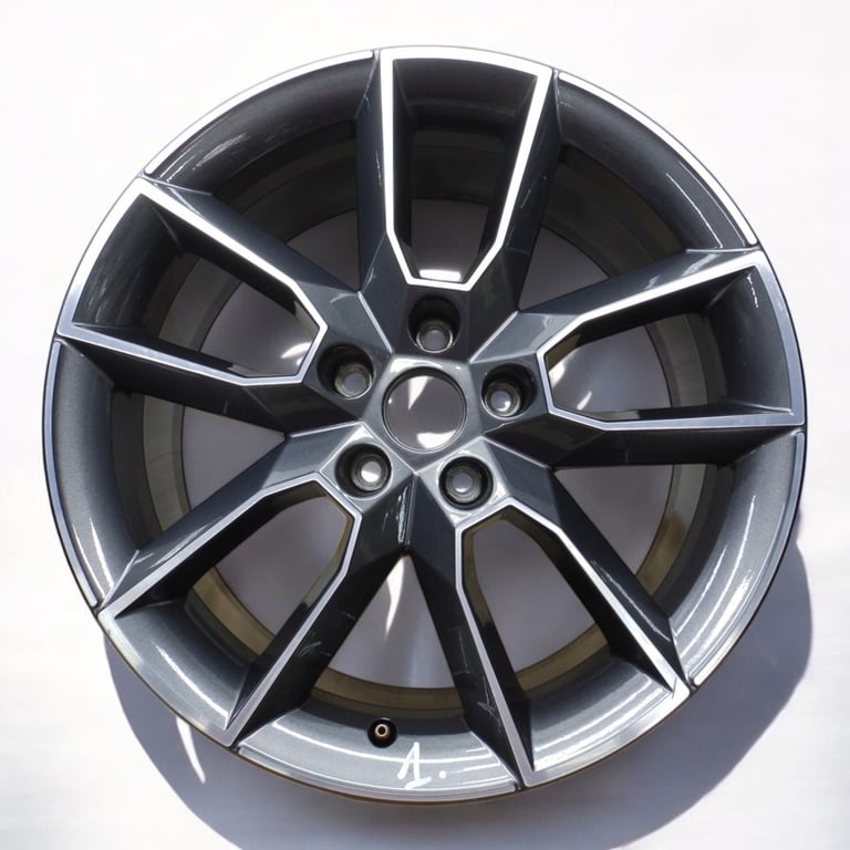 1x Alufelge 18 Zoll 7.5" 5x112 51ET Matt Grau 5E0601025 Skoda Octavia Iii