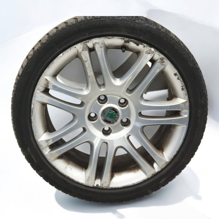 1x Alufelge 18 Zoll 7.5" 5x112 46ET Glanz Silber 3T0601025 Skoda Superb Ii