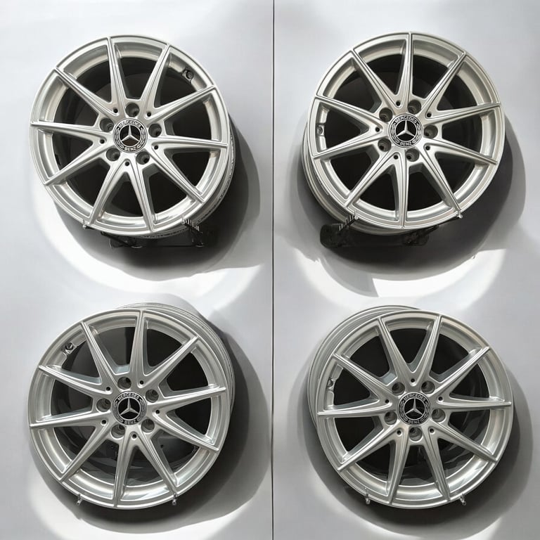 4x Alufelge 16 Zoll 6.5" 5x112 44ET Glanz Silber A1774011100 Mercedes-Benz W177 FEL3273641323qo