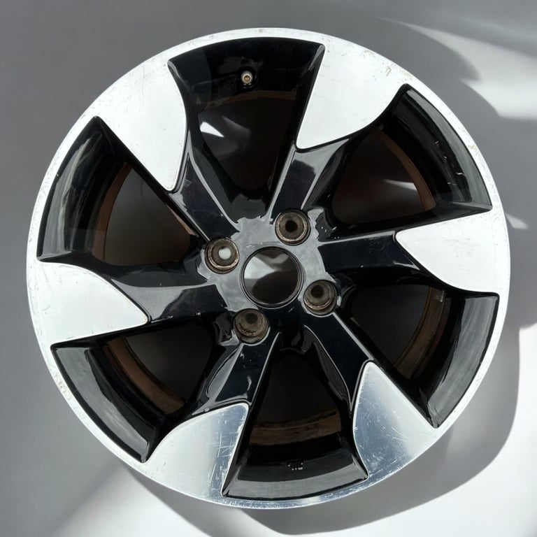 1x Alufelge 16 Zoll 6.0" 4x100 45ET Glanz Schwarz BH01D Nissan Micra Rim Wheel