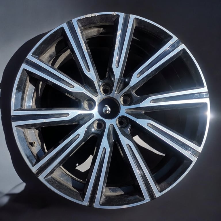 1x Alufelge 19 Zoll 7.5" 5x108 50 5ET Glanz Schwarz 31423852 Volvo Xc60 Ii