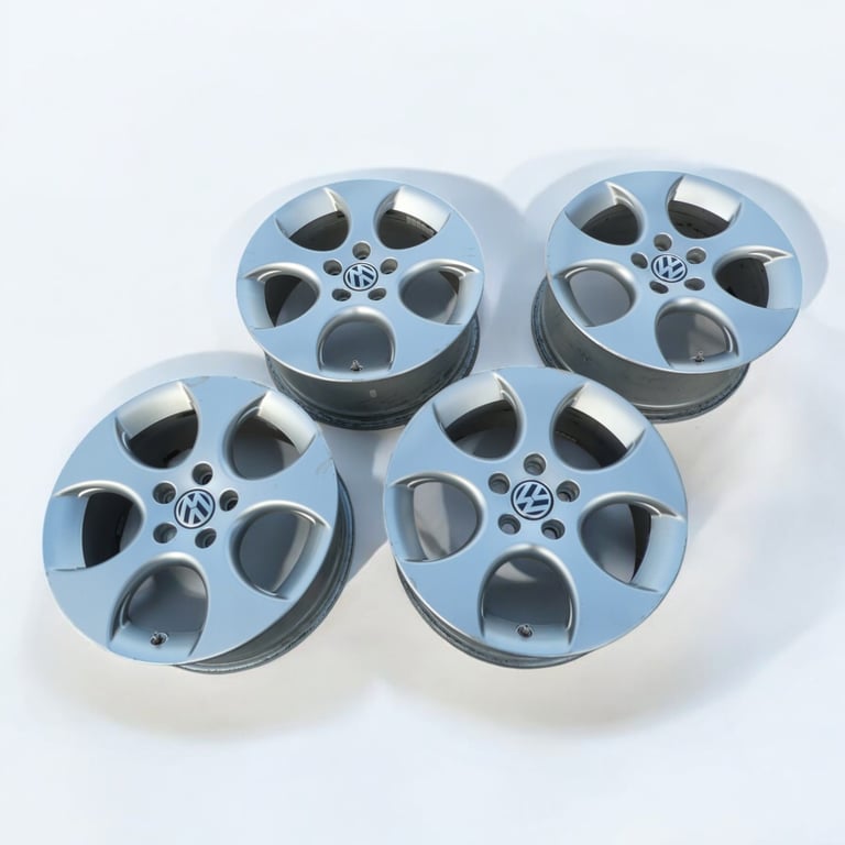 4x Alufelge 17 Zoll 7.5" 5x112 51ET Glanz Silber 1K0601025AC VW Rim Wheel FEL7301231187hn