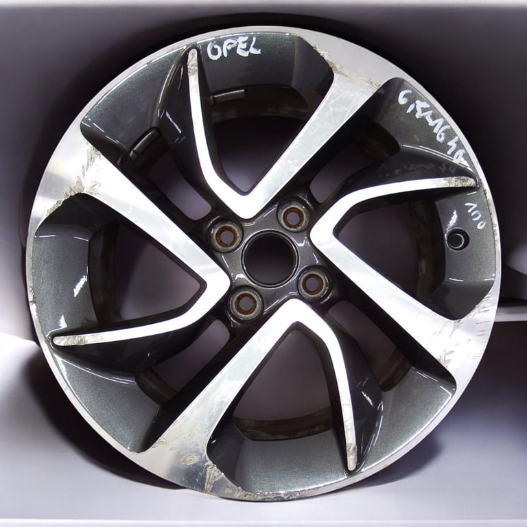 1x Alufelge 16 Zoll 6.5" 4x100 40ET Glanz Grau OP078K1 Mg Corsa E Rim Wheel