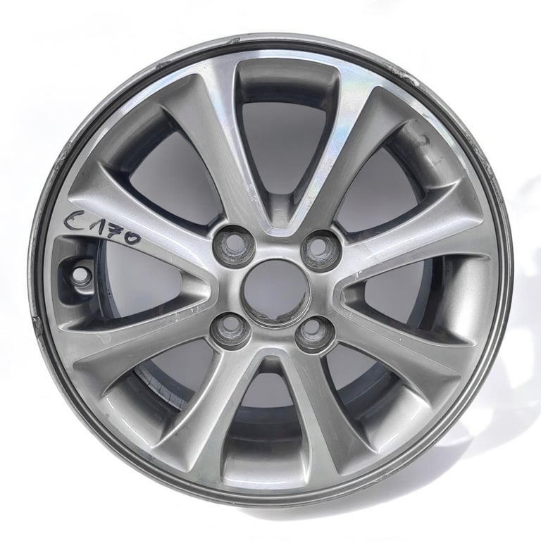 1x Alufelge 14 Zoll 5.5" 4x100 47ET Glanz Grau 52910-B9200 Hyundai I10 Mg