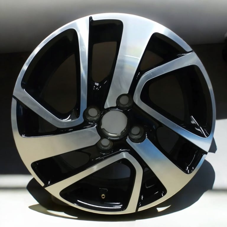 1x Alufelge 15 Zoll 4.5" 4x100 35ET Glanz Schwarz B000908277 Citroën C1 108 Aygo