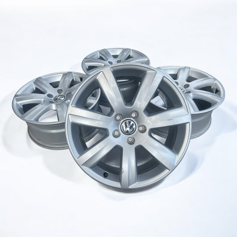 4x Alufelge 18 Zoll 7.5" 5x112 40ET Glanz Silber 601025AM VW Passat Phaeton