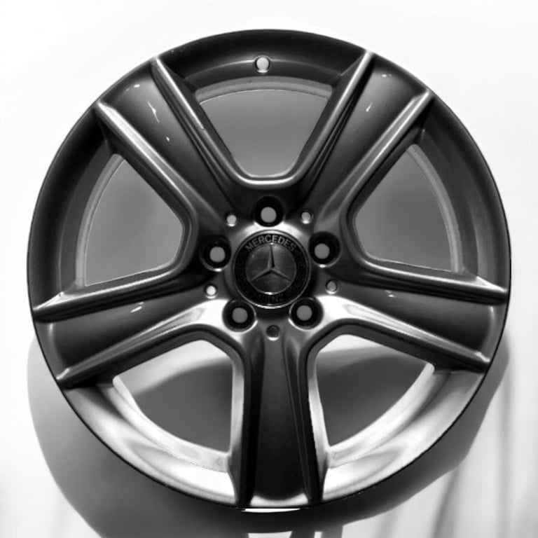 1x Alufelge 17 Zoll 7.5" 5x112 47ET Glanz Silber A2044012702 Mercedes-Benz