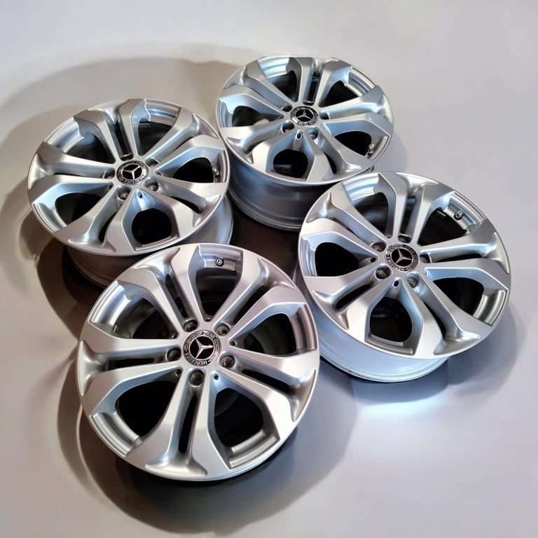 4x Alufelge 17 Zoll 7.5" 5x112 36ET Glanz Silber A2534010600 Mercedes-Benz Mg FEL7074999264tx