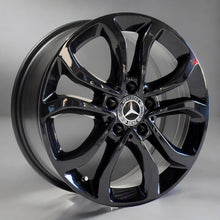 Load image into Gallery viewer, 1x Alufelge 17 Zoll 7.0&quot; 5x112 48ET Glanz Schwarz A2054010200 Mercedes-Benz W205