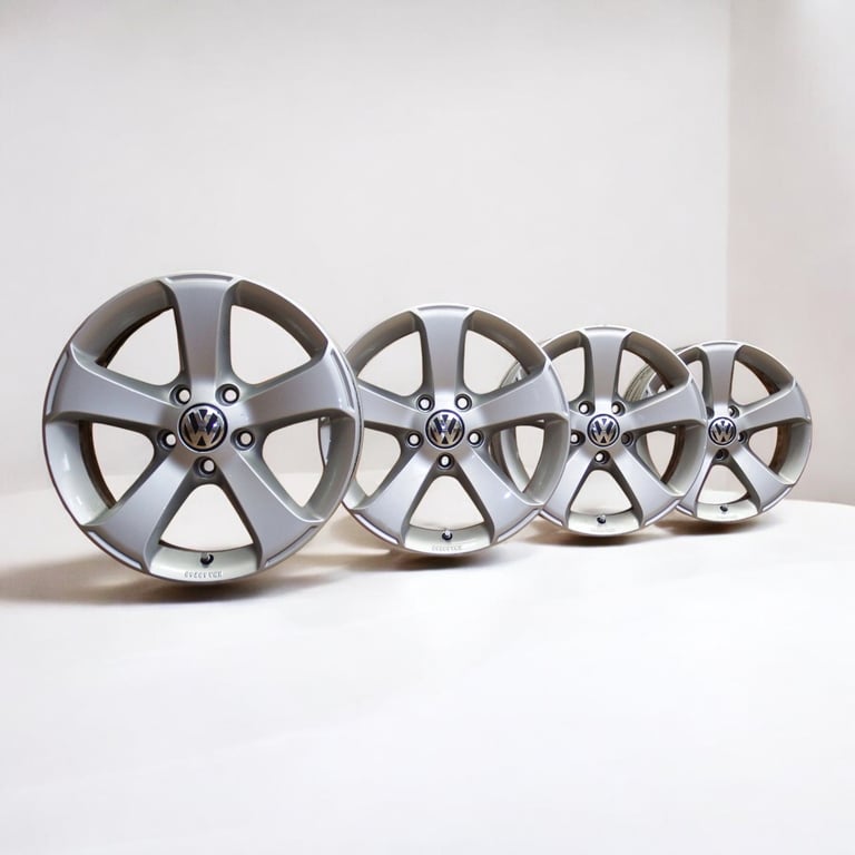 4x Alufelge 16 Zoll 6.5" 5x112 33ET Glanz Grau VW Sharan Rim Wheel FEL2784694186am