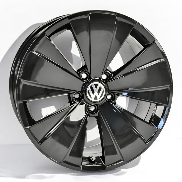 4x Alufelge 18 Zoll 8.0" 5x112 48ET Glanz Schwarz 5C0601025AK VW Beetle