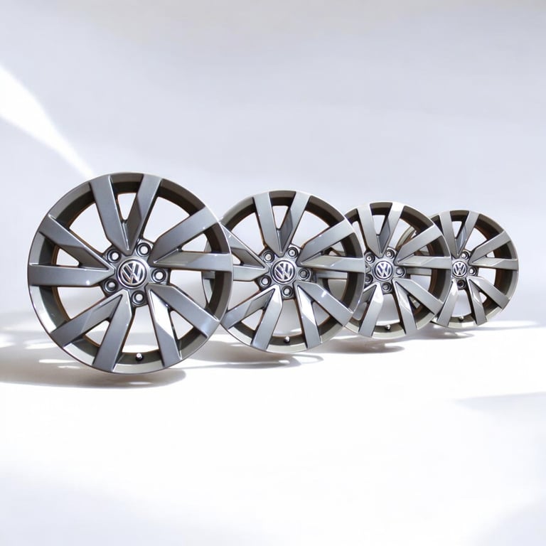 4x Alufelge 16 Zoll 6.5" 5x112 41ET Glanz Grau VW Passat Rim Wheel FEL2341384431gd