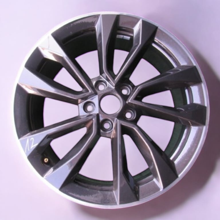 1x Alufelge 18 Zoll 7.0" 5x112 45ET Glanz Schwarz 57A601025 Skoda Kodiaq