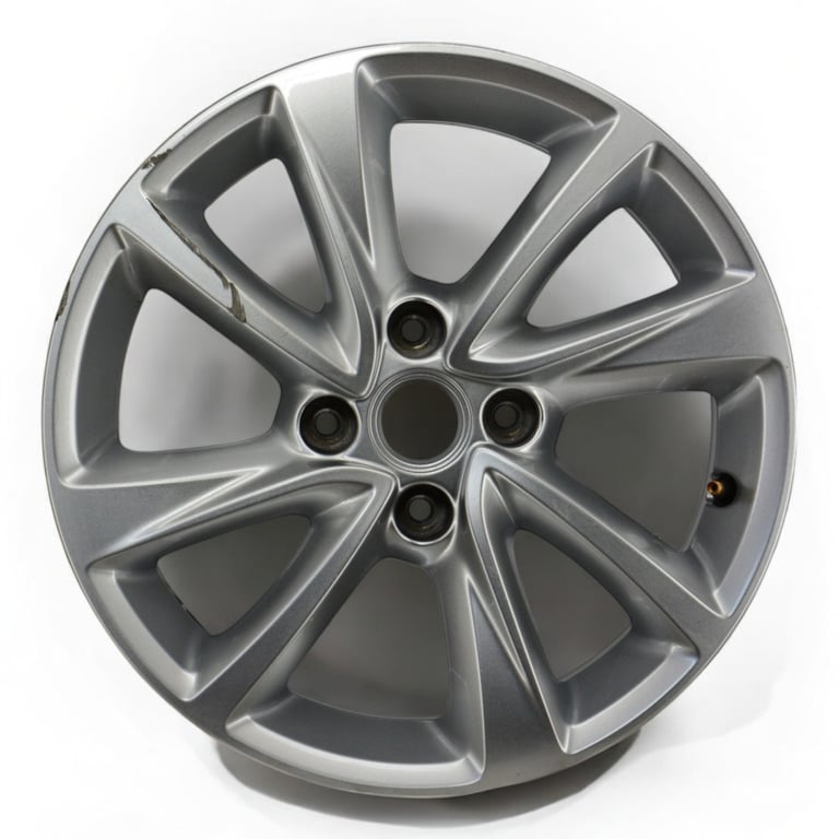 1x Alufelge 16 Zoll 6.5" 4x108 38ET Glanz Silber 39182181 Opel Rim Wheel