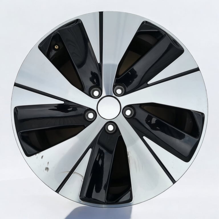 1x Alufelge 18 Zoll 7.5" 5x108 50 5ET Glanz Schwarz 31680403 Volvo Xc40