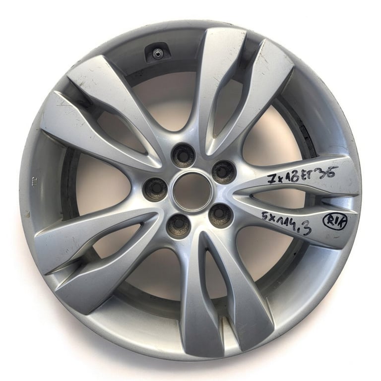 1x Alufelge 18 Zoll 7.0" 5x114.3 35ET 52910-3J350 Hyundai Tucson Santa Iii