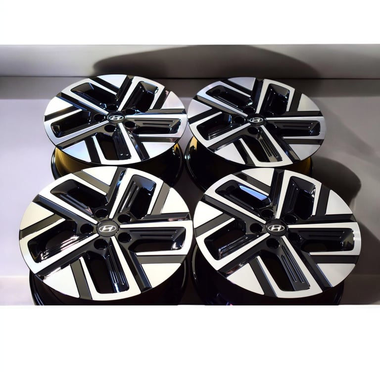 4x Alufelge 17 Zoll 7.0" 5x114.3 50ET Glanz Schwarz 52910-DD100 Hyundai Tucson