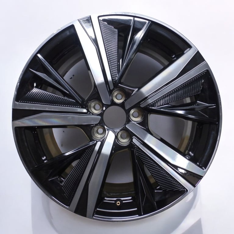 1x Alufelge 18 Zoll 8.0" 5x108 48ET Glanz Schwarz 9835058180 Peugeot 308 Iii