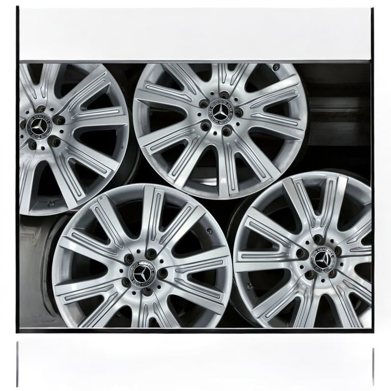 4x Alufelge 19 Zoll 8.5" 5x112 62ET Glanz Silber A1664011702 Mercedes-Benz W166 FEL4964916731os