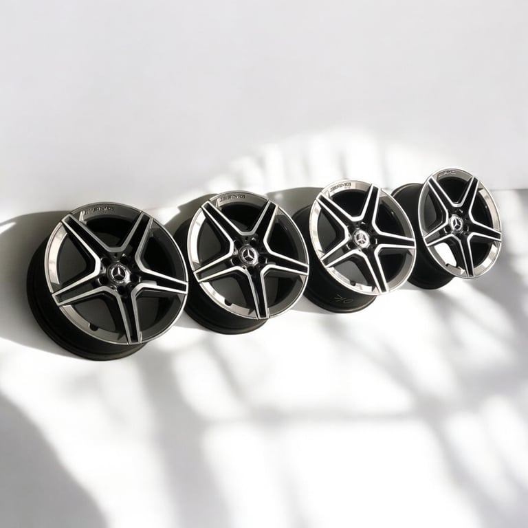 4x Alufelge 18 Zoll 8.5" 5x112 Glanz Silber A2054019600 Mercedes-Benz A205 FEL7582426280pr