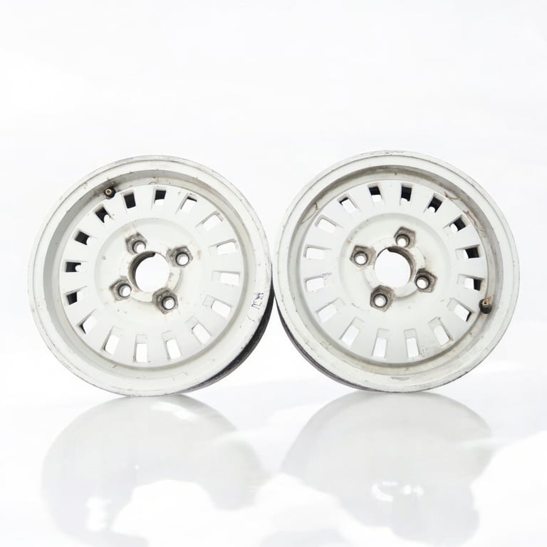 2x Alufelge 13 Zoll 5.5" 4x100 36ET Glanz Renault 11 Rim Wheel