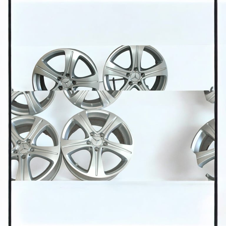 4x Alufelge 17 Zoll 7.5" 5x112 40ET Glanz Silber A2134011200 Mercedes-Benz FEL9305230009im