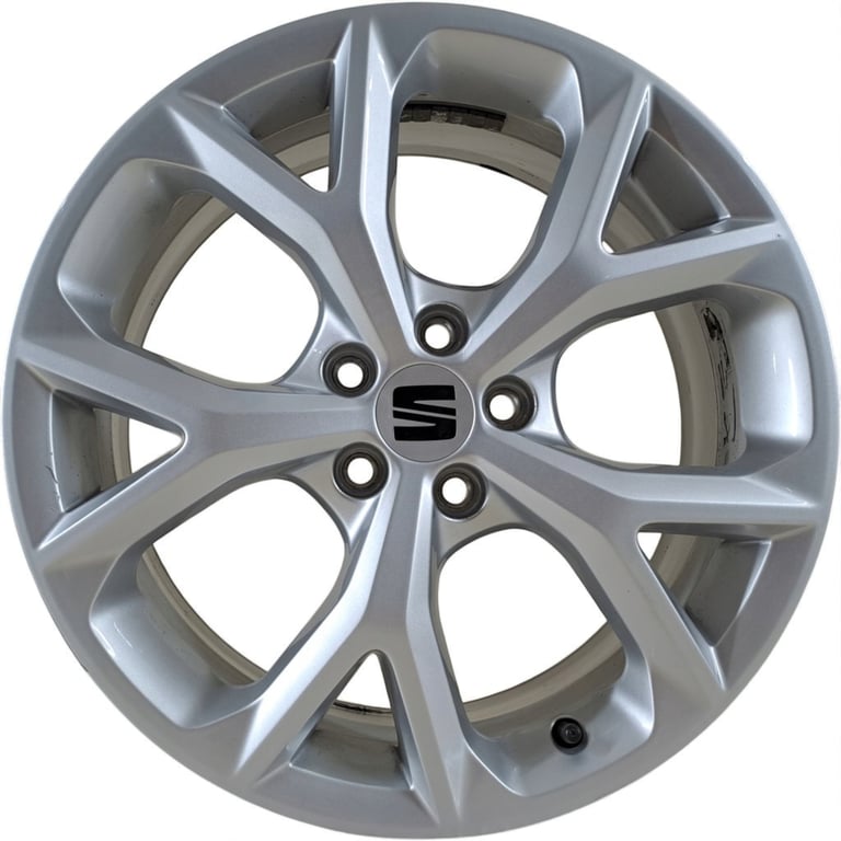 1x Alufelge 17 Zoll 6.5" 5x100 48ET Glanz Silber 6F9601025H Seat Arona Rim Wheel