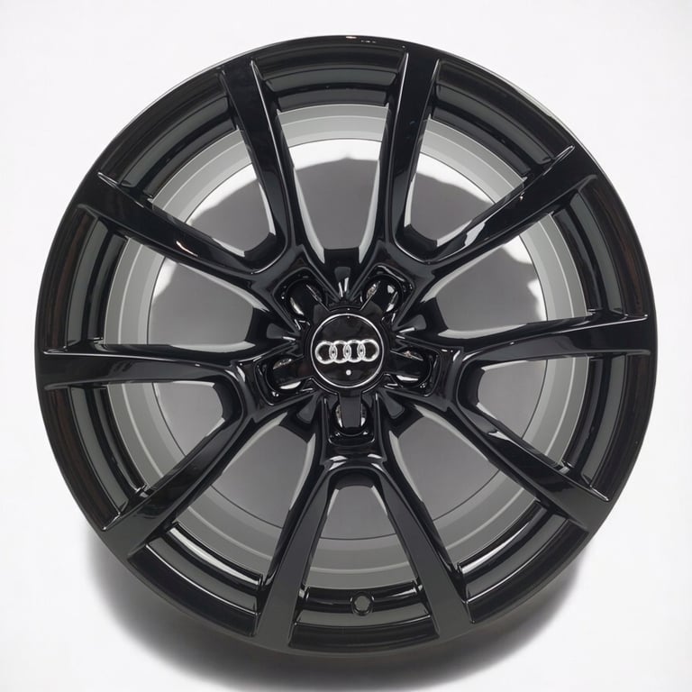 4x Alufelge 18 Zoll 8.0" 5x112 39ET Schwarz Audi Rim Wheel