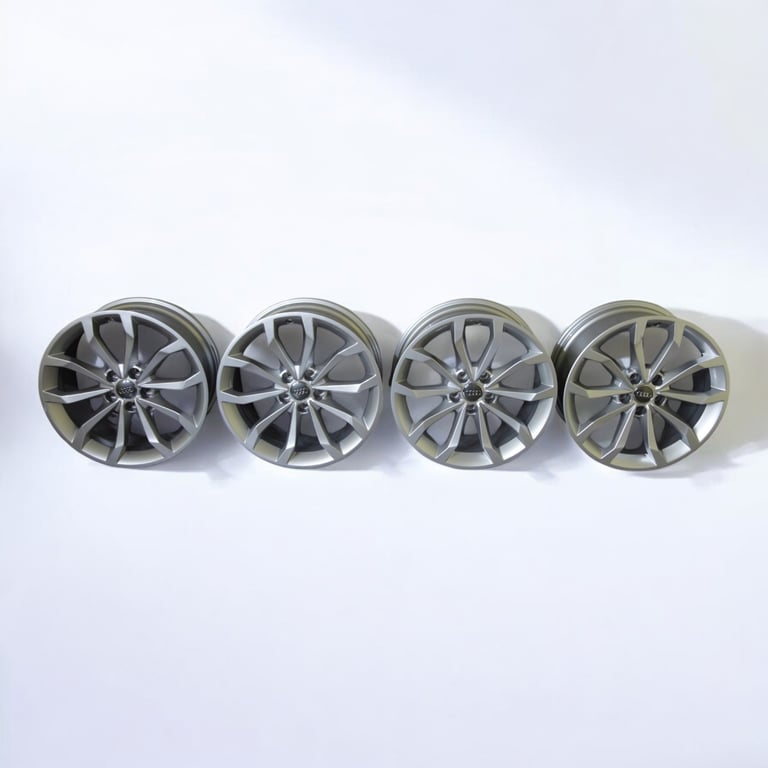 4x Alufelge 18 Zoll 8.0" 5x112 40ET Glanz Silber 8W0601025 Audi A4 Rim Wheel