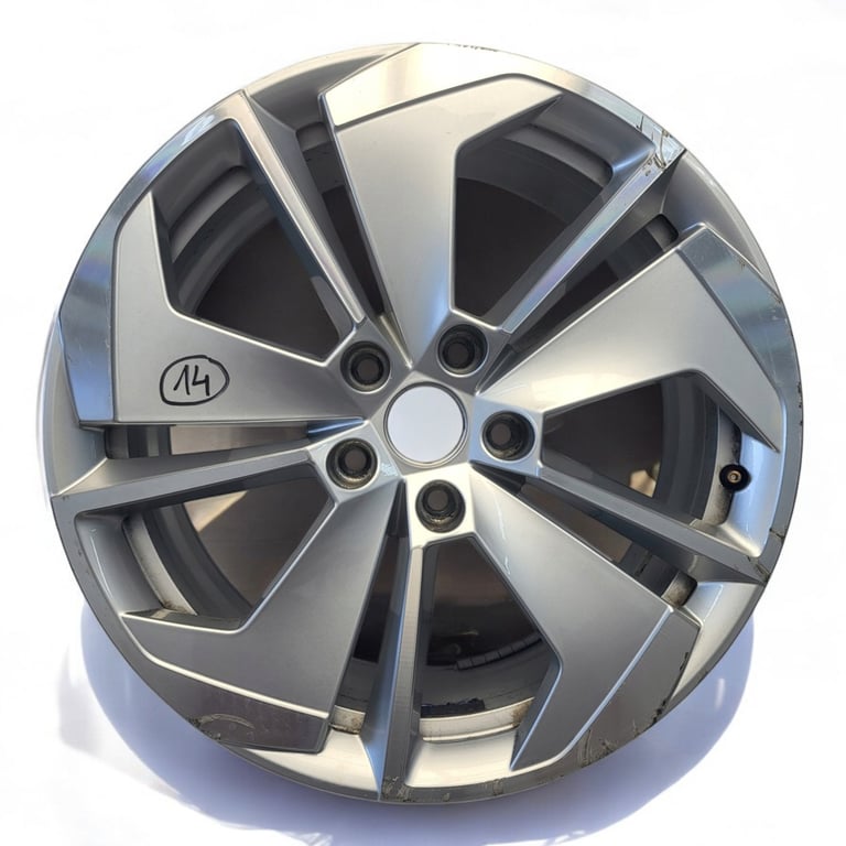 1x Alufelge 18 Zoll 7.5" 5x112 48ET Glanz Silber 5E3601025 Skoda Octavia 5e3 Iv