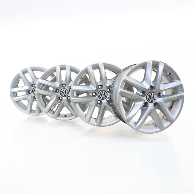 4x Alufelge 16 Zoll 6.5" 5x112 33ET Silber 55445 VW Rim Wheel FEL6647778845bh
