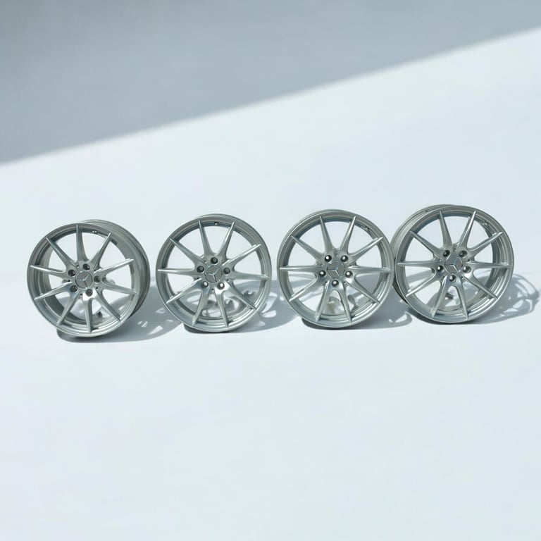 4x Alufelge 17 Zoll 6.5" 5x112 49ET Glanz Silber A2464010102 Mercedes-Benz W246 FEL5187499428tc