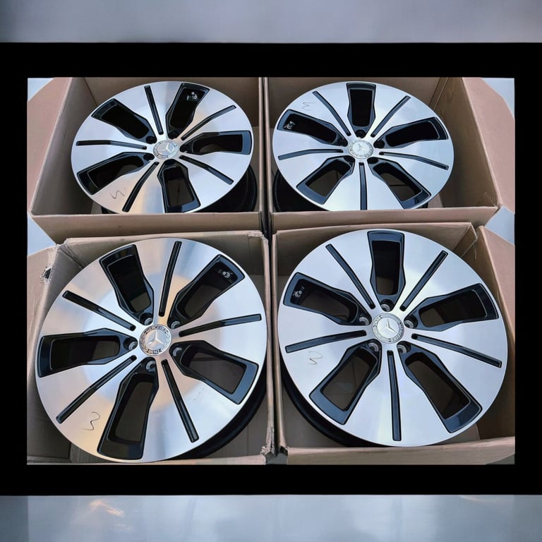 4x Alufelge 19 Zoll 8.0" 5x112 34ET Glanz Schwarz A2934010100 Mercedes-Benz Eqc FEL1580841479ue