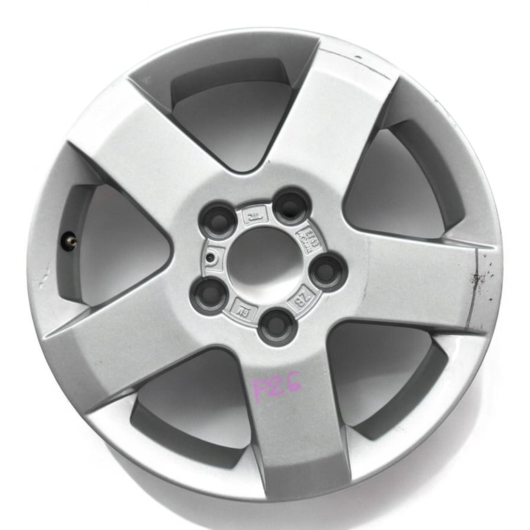 1x Alufelge 15 Zoll 6.0" 5x110 43ET Glanz Silber 13157781 Opel Zafira Meriva A