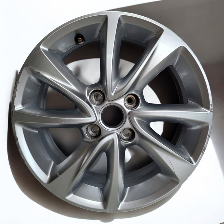 1x Alufelge 16 Zoll 6.5" 4x108 38ET Glanz Silber 9832277280 Opel Corsa F