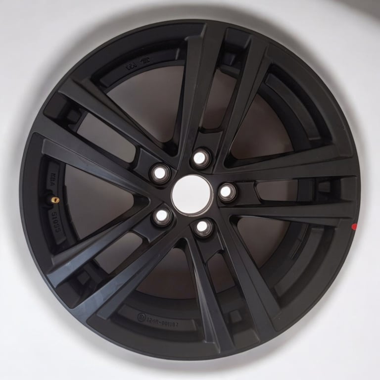 1x Alufelge 16 Zoll 6.0" 5x100 45ET Matt Schwarz SE026016 Seat Rim Wheel