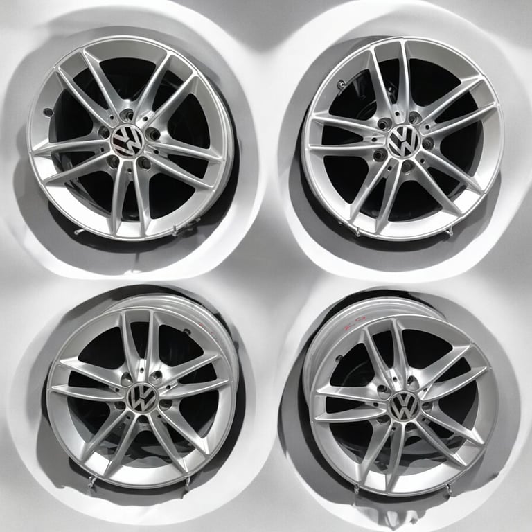 4x Alufelge 16 Zoll 6.5" 5x112 44ET Glanz Silber A1774010100 Mercedes-Benz Caddy FEL9389460904gl