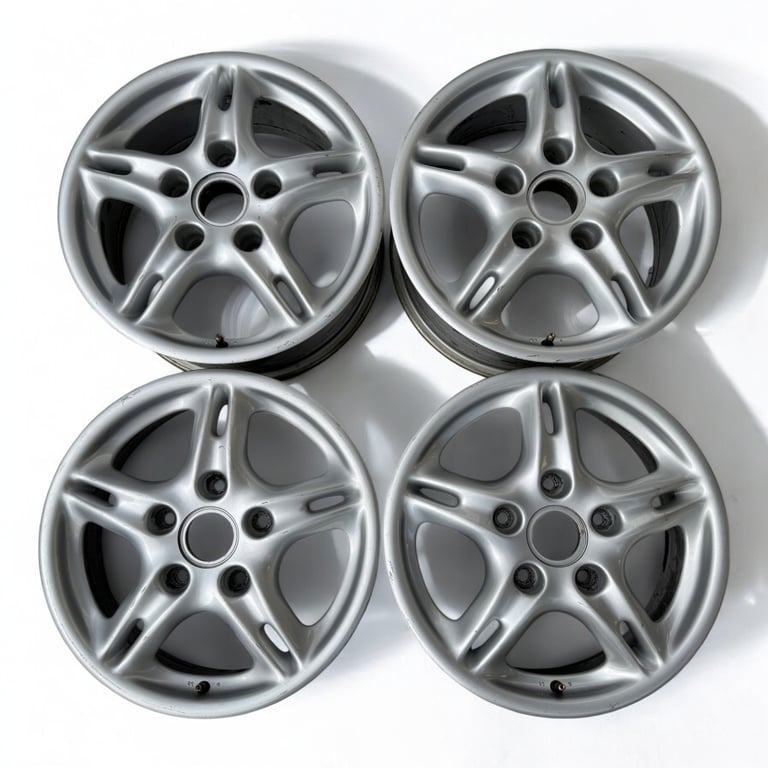 4x Alufelge 16 Zoll 7.0" 5x130 40ET Glanz Silber 99636211400 Porsche Boxster 986