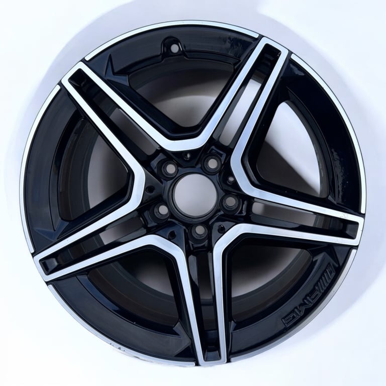 1x Alufelge 18 Zoll 7.5" 5x112 49ET Glanz Schwarz A1774011500 Mercedes-Benz W177